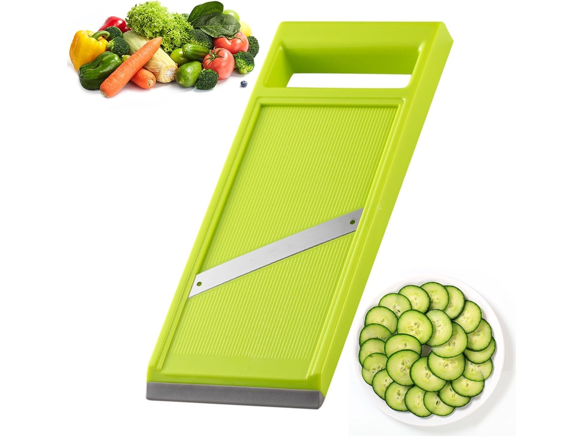 Mandolim Portátil de Aço Inox, Cortador de Legumes Portátil Lavável em Louças Máquina de Lavar com Cabo Ergonômico Slowmoose