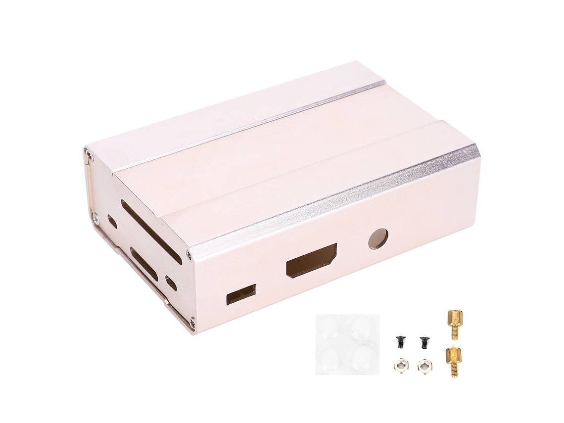Hkj caja Protectora de Aleación de Aluminio Dourada para Raspberry Pi 3