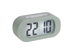 Despertador digital Karlsson com visor LCD com retroiluminação verde, ABS emborrachado