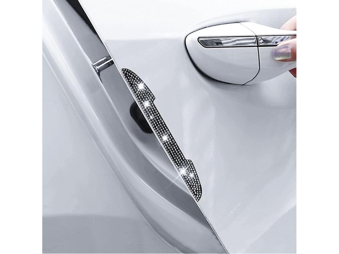4 Peças Protetor De Porta Universal De Fibra De Carbono Para Carro Proteção Anti-risco Borda Da Porta Rosa