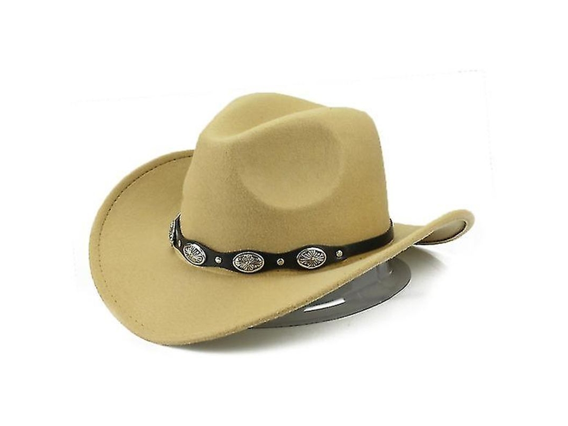 Chapéu de sol estilo cowboy 2026 com decoração metálica, proteção UV e material leve, ideal para atividades ao ar livre e festas.