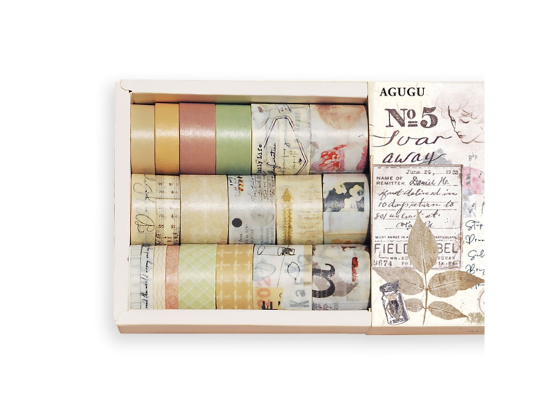 20 Rolos de Fita Vintage para Scrapbook Journaling e Artesanato NEVEANCE