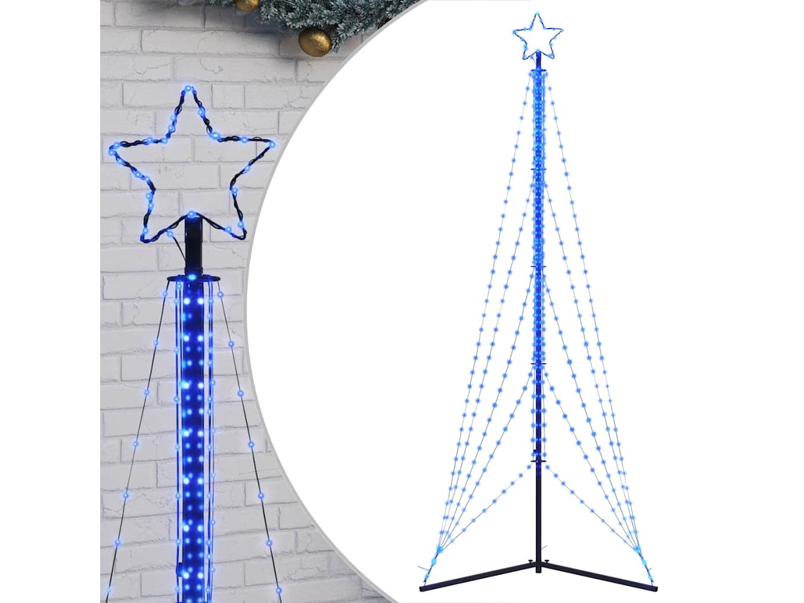 Árvore de natal led VIDAXL Azul Aço revestido a pó (302 cm)