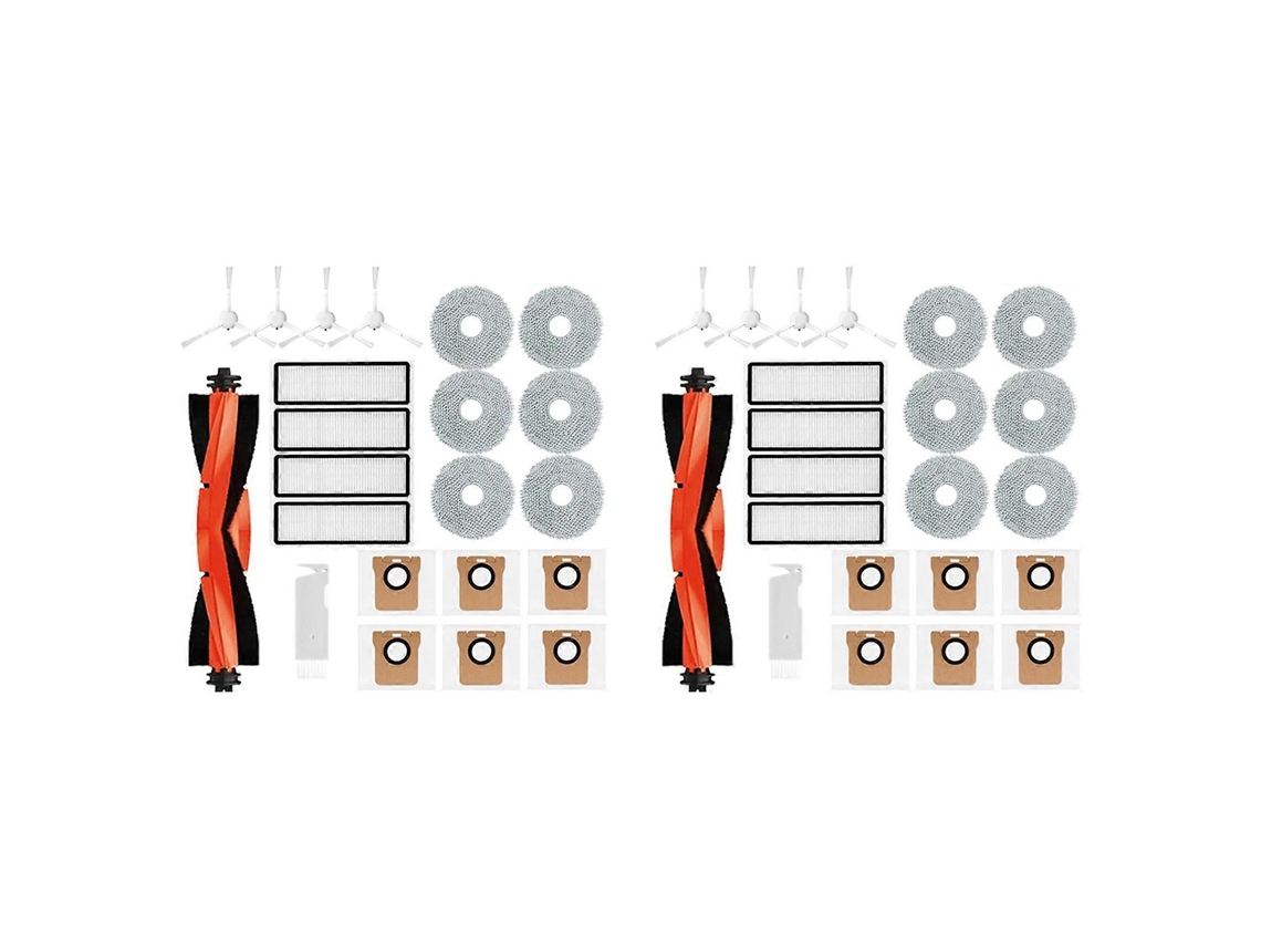 Conjunto Com 2 Peças De Acessórios Para Aspirador Robô Xiaomi X20 + / X20 Plus: Escova Lateral Principal, Filtro Hepa, Pano De Limpeza E Sacos D_ptg