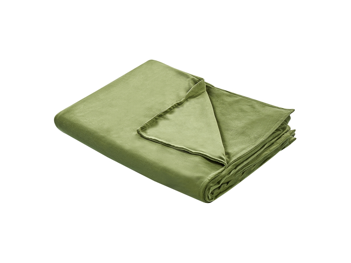 Funda De Manta Pesada Beliani Rhea De Poliéster Verde