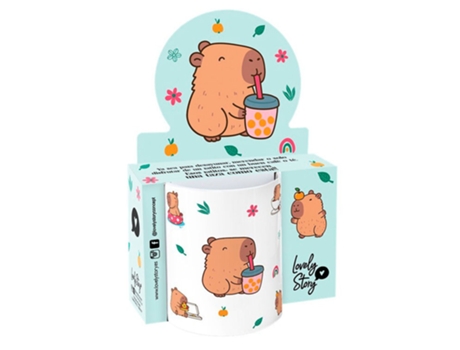 Caneca Capivara Blubble Tea 330ml Lovely Story