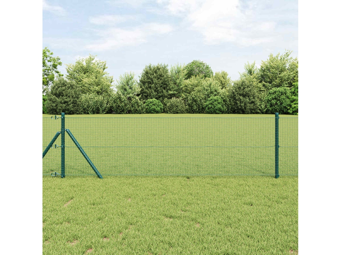 Vidaxl Cerca De Arame Soldado 1000 X 40 Cm Verde