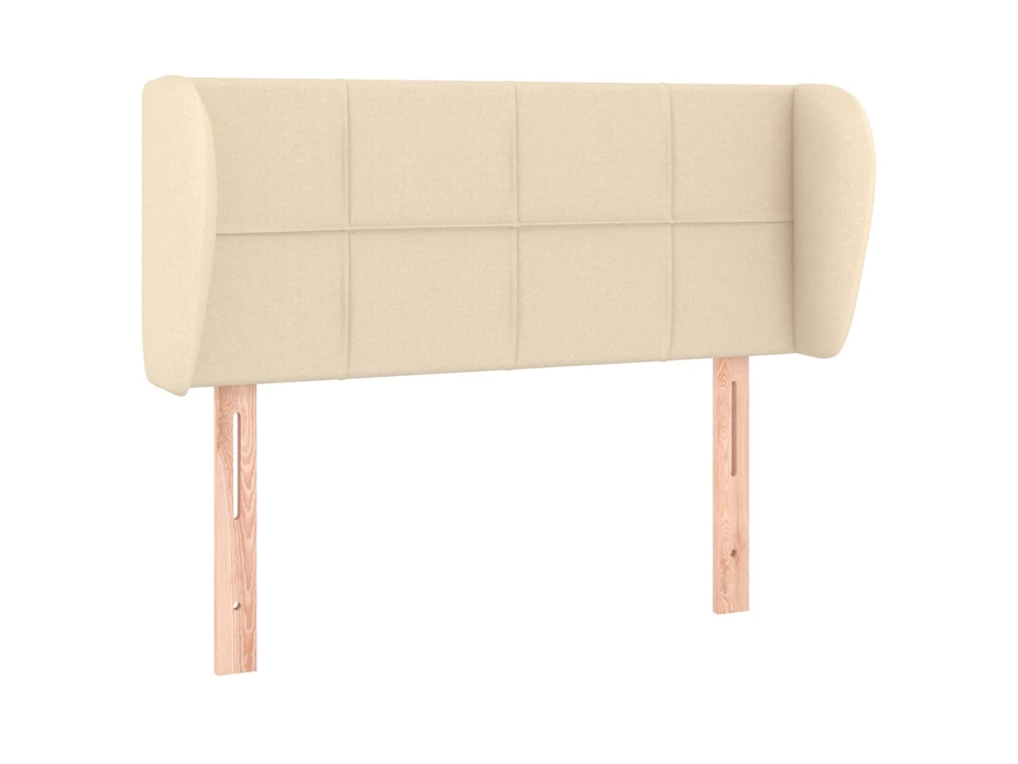 Cabeceira de Cama C/ Abas Tecido 93x23x78/88 Cm Creme MAISON EXCLUSIVE