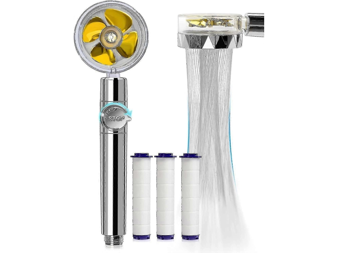 Kit de Cabeça de Chuveiro Turbo Portátil com 3 Cartuchos de Filtro TAISHENGDA (azul)