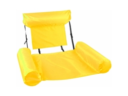 Rede Inflável Para Piscina, Cama Inflável Para Piscina, Espreguiçadeira, Flyte, Espreguiçadeira Divertida Para Piscina, Amarela