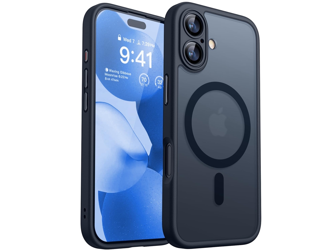 Capa Magnética Para Iphone 17 (6,3 Polegadas), Capa Protetora À Prova De Choque, Preta.