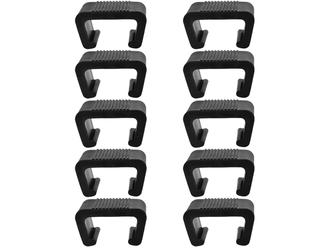 Clips para móveis de jardim e sofás de vime marrom, clipes de plástico resistentes para estruturas e móveis modulares.