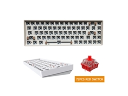 Lurelia Teclado Sem Fios, Bluetooth, 2.4g, 68 Teclas, Ergonómico, Mecânico, Gaming, Compacto