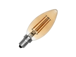 Lâmpada Filamento de Led E14 4w 470 Lm C35 Vela de Ouro, Nenhuma Cintilação 2700k Branco Quente Ledkia