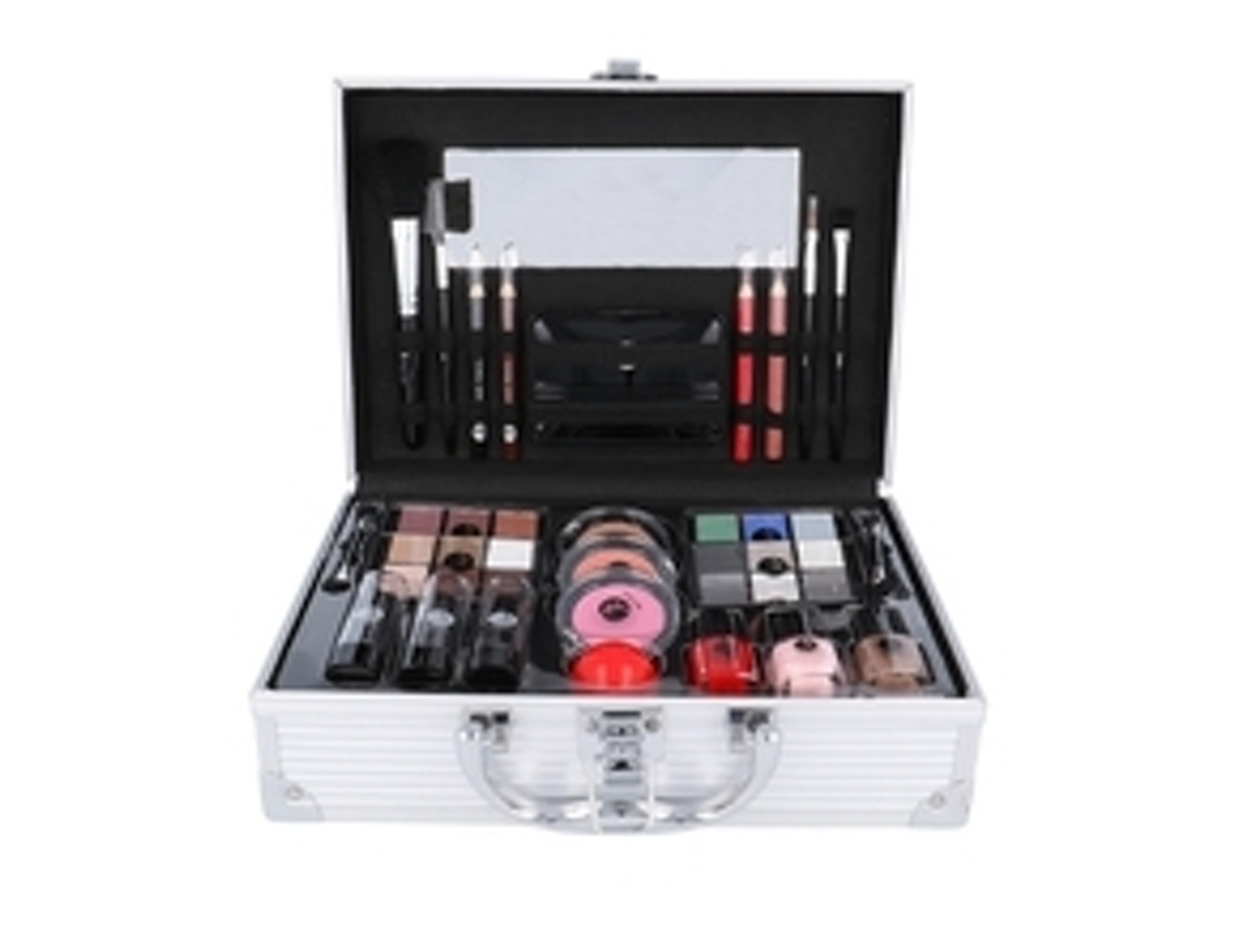 2K All About Beauty Train Case Set Complete Makeup Palette 60.2G