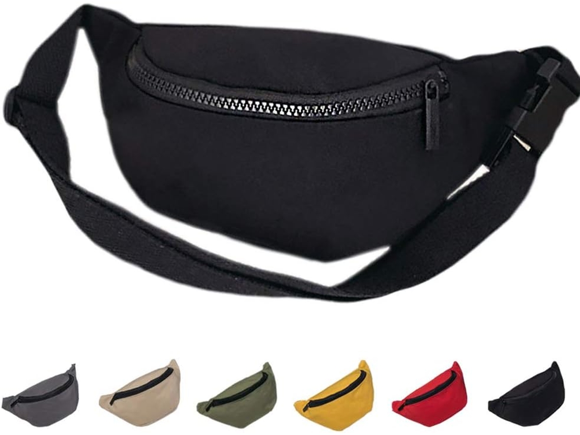Bolsa De Cintura Infantil - Pochete Para Crianças - Preto