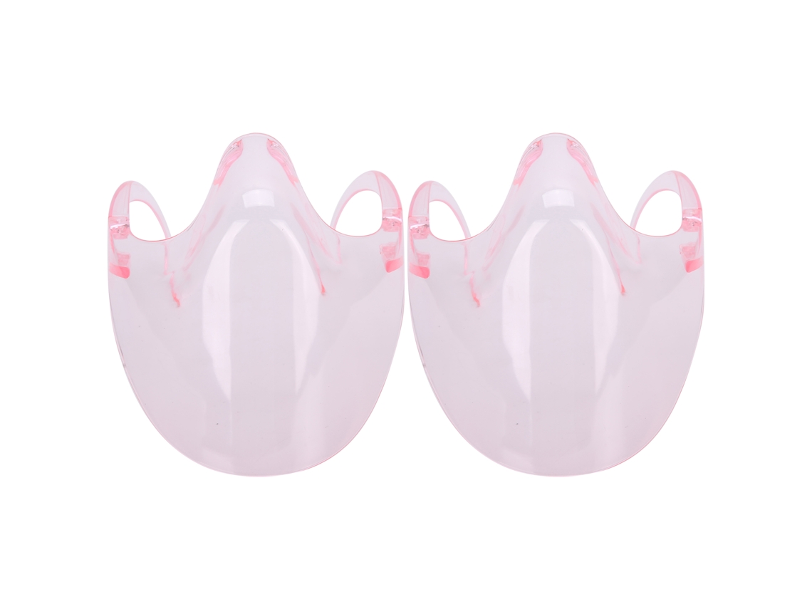 KOFIHETY Unids Protetor Facial Transparente Com Fixação Auricular, À Prova De Poeira E Respingos, Cobertura Protetora Vermelha