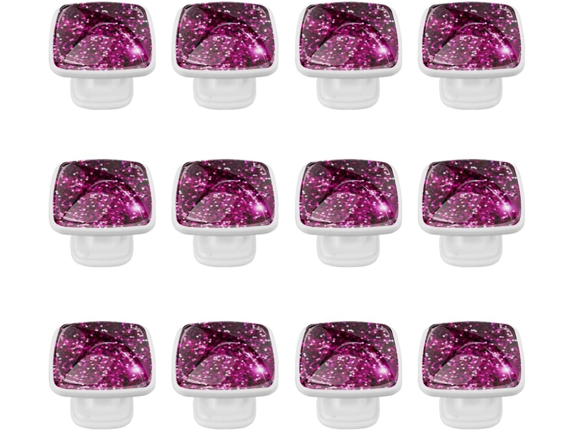 Puxadores E Maçanetas Quadradas Para Armários De Cozinha, Conjunto De 12 Peças, Estilo Moderno Abstrato Rosa