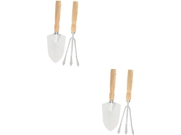 Conjunto De 2 Mini Pás E Ancinhos - Acessórios Para Ferramentas Manuais De Jardim