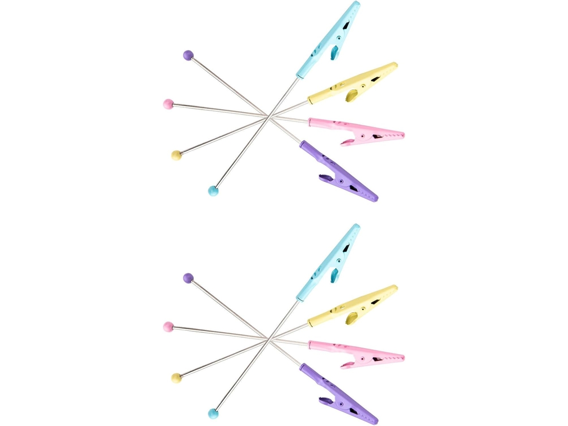 Conjunto Fuoyloo com 8 alfinetes metálicos para anotações, design versátil e inovador, organizadores simples, formato Arame.