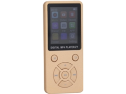Reprodutor portátil de MP3/MP4 com Bluetooth para esportes, com som HiFi e sem perdas para amantes da música (material dourado)