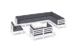 Garden Lounge Set, Garden Lounge Sets Vidaxl Branco Madeira De Pinho (n/a)