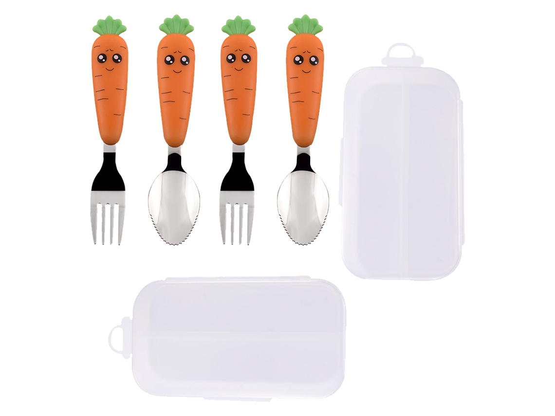 Utensílios para Bebês Colheres e Garfos em Aço Inoxidável NEVEANCE