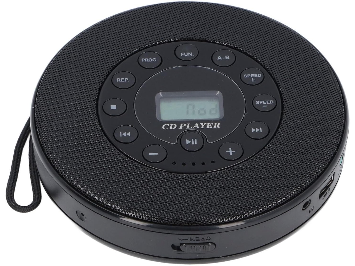 Leitor De Cd Pessoal, Portátil, Com Função Anti Pulos, Compatível Com Cd, Cd Rw E Mp3, Microfone Embutido, Compacto E