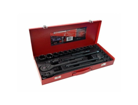 Conjunto de chaves de impacto Forcekraft com 26 peças. 1/2 hexágono. Rockforce / Wmc (8 32 mm)