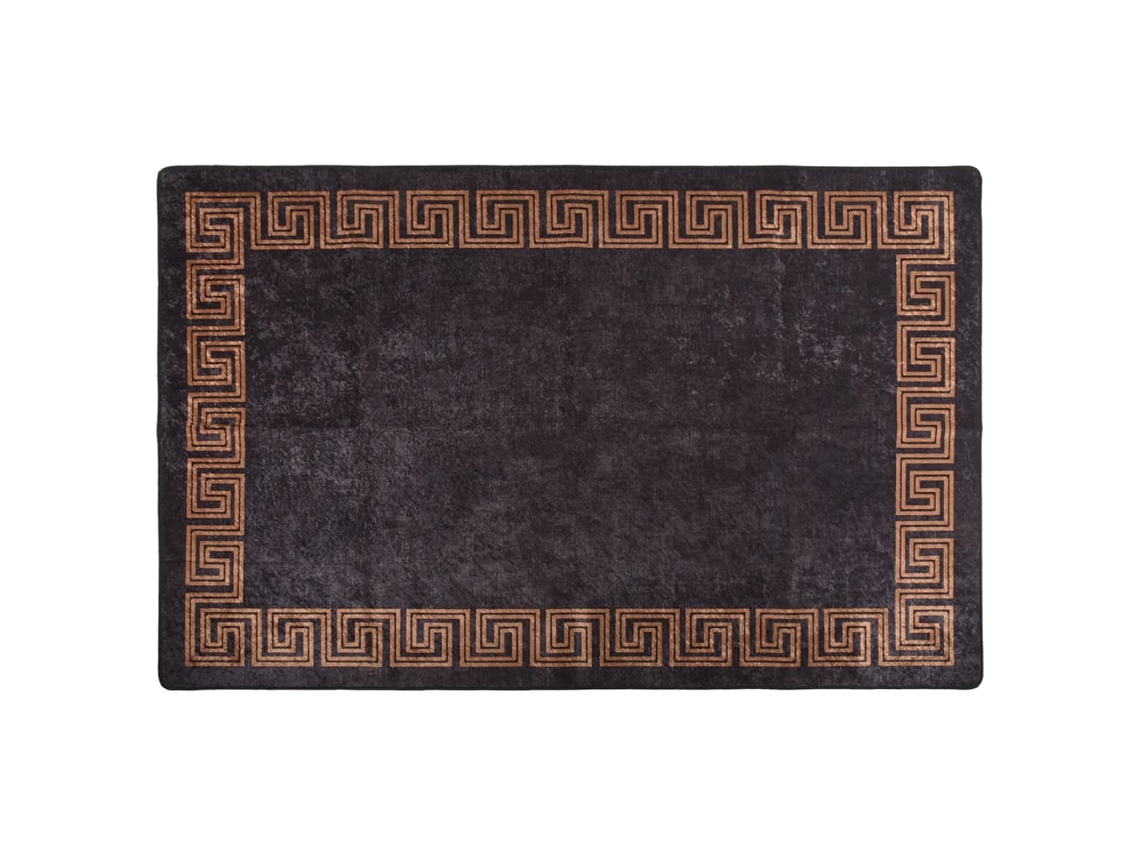 Rug, Rugs Vidaxl Preto Veludo (160 X 230 Cm)