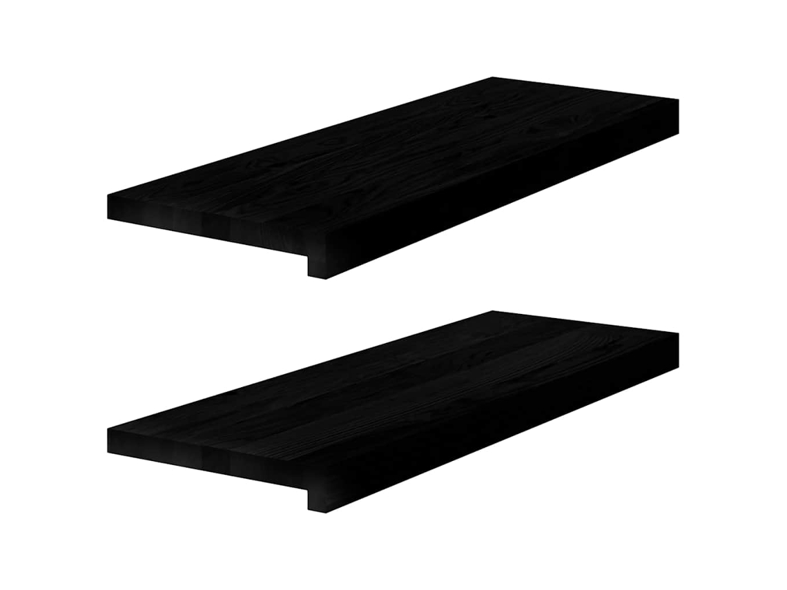 Vidaxl Soleiras Da Janela 2 Pcs 70x30x2 Cm Carvalho Castanho-preto