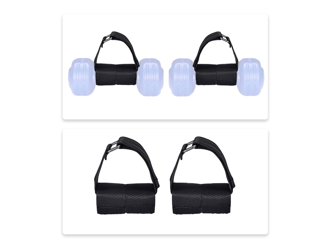 Par de cintos de levantamento de peso ajustáveis com halterofixo para treinamento tibial.