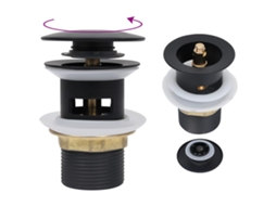 Push Drain, Push Drains Vidaxl Preto Latão (n/a)