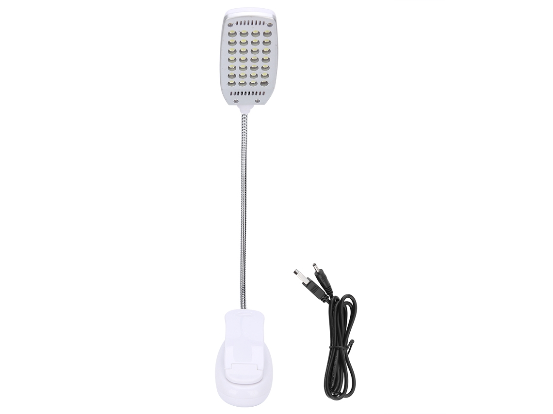 Rebe-lâmpada De Mesa Clip Para Leitura Com 28 Leds, Luz De Alto Brilho, Rotação De 360 Graus, Proteção Para Os Olhos