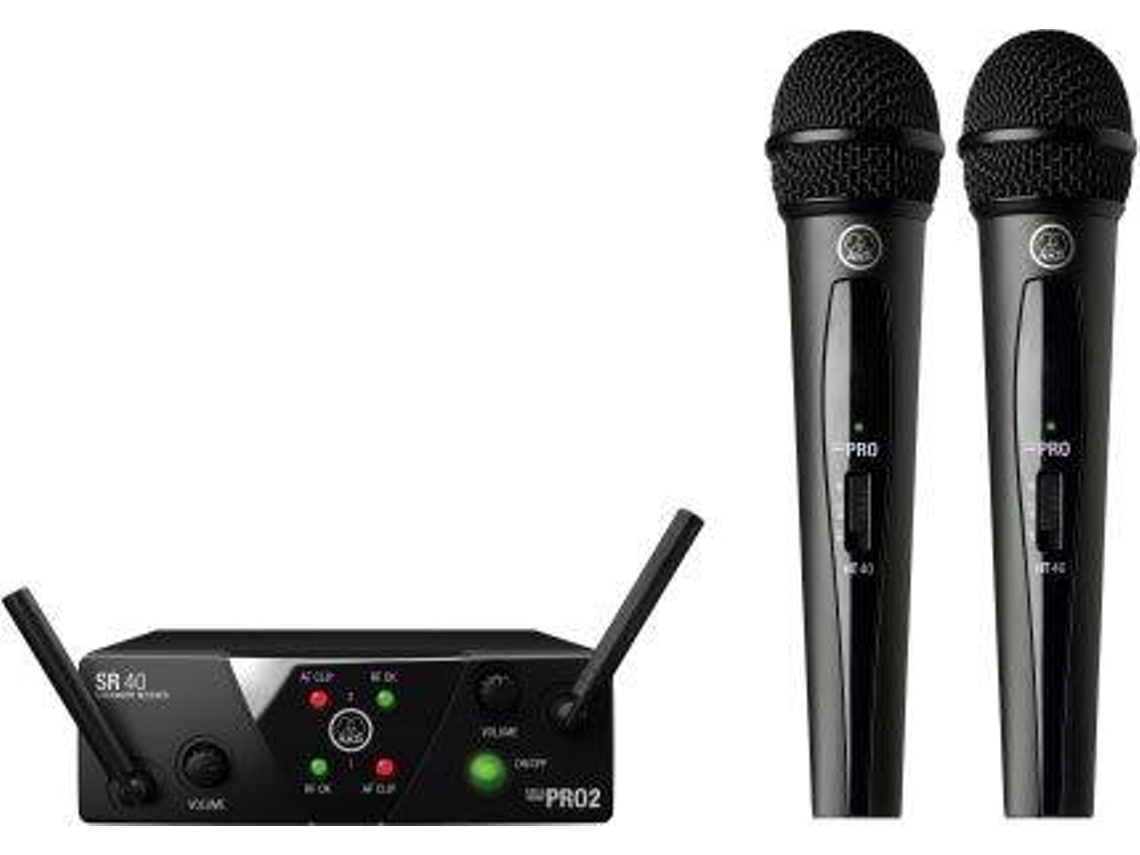 Microfone AKG Sistema Mão Duplo Wms40 Mini