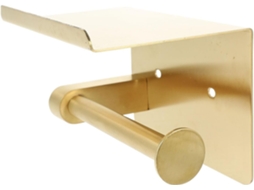 Porta Papel Higiênico Coheali Em Aço Inoxidável Dourado, Sem Necessidade De Furar, Suporte E Organizador Moderno Para
