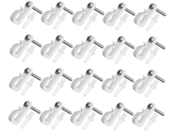 Conjunto De 20 Ganchos Rosca Para Pendurar Luzes, Ideais Decoração Ext