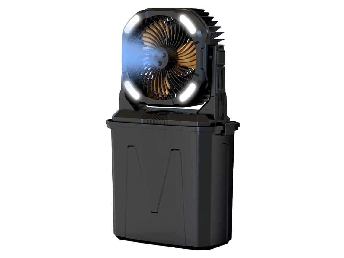Laxiscreed Ventilador De Camping Com Iluminação Rgb, Água E Usb Para Arrefecimento Ao Ar Livre