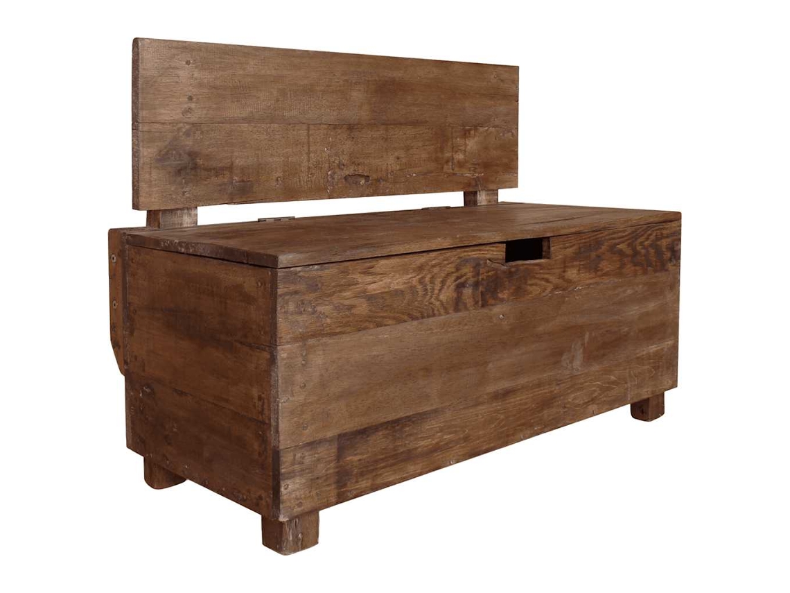 Banco em Madeira de Mogno Maciça 86x40x60 Cm MAISON EXCLUSIVE