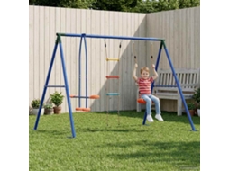 Vidaxl Conjunto De Balanço Para Exterior Multicolor Aço E Pe