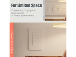Laxiscreed Interruptor De Luz Inteligente Com Comando De Voz E Controle Remoto Via App Para Casa