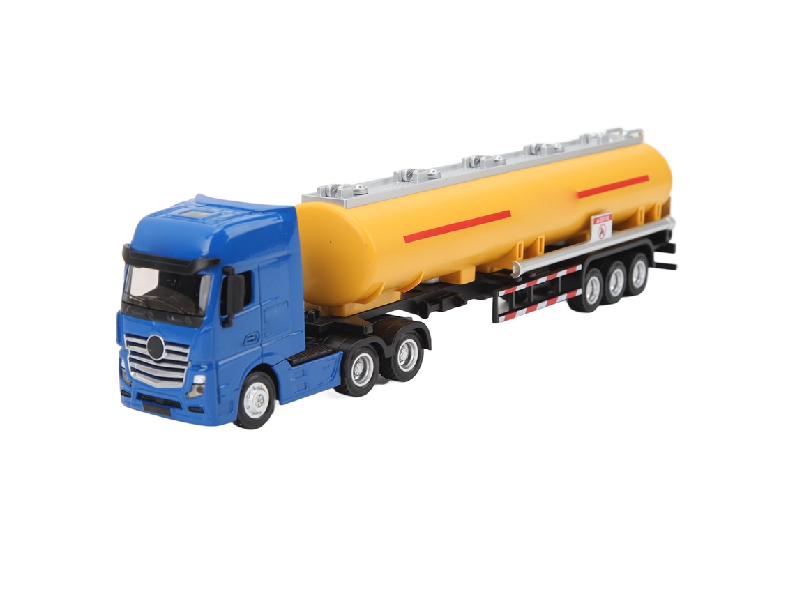 Mali caminhão Tanque de Óleo 1:50 Brinquedo de Transporte Carro Modelo de Metal para Meninos Presente Amarelo