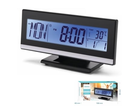 Relógio Despertador Digital com Base Sensitiva PRITECH Pbp-107 Preto