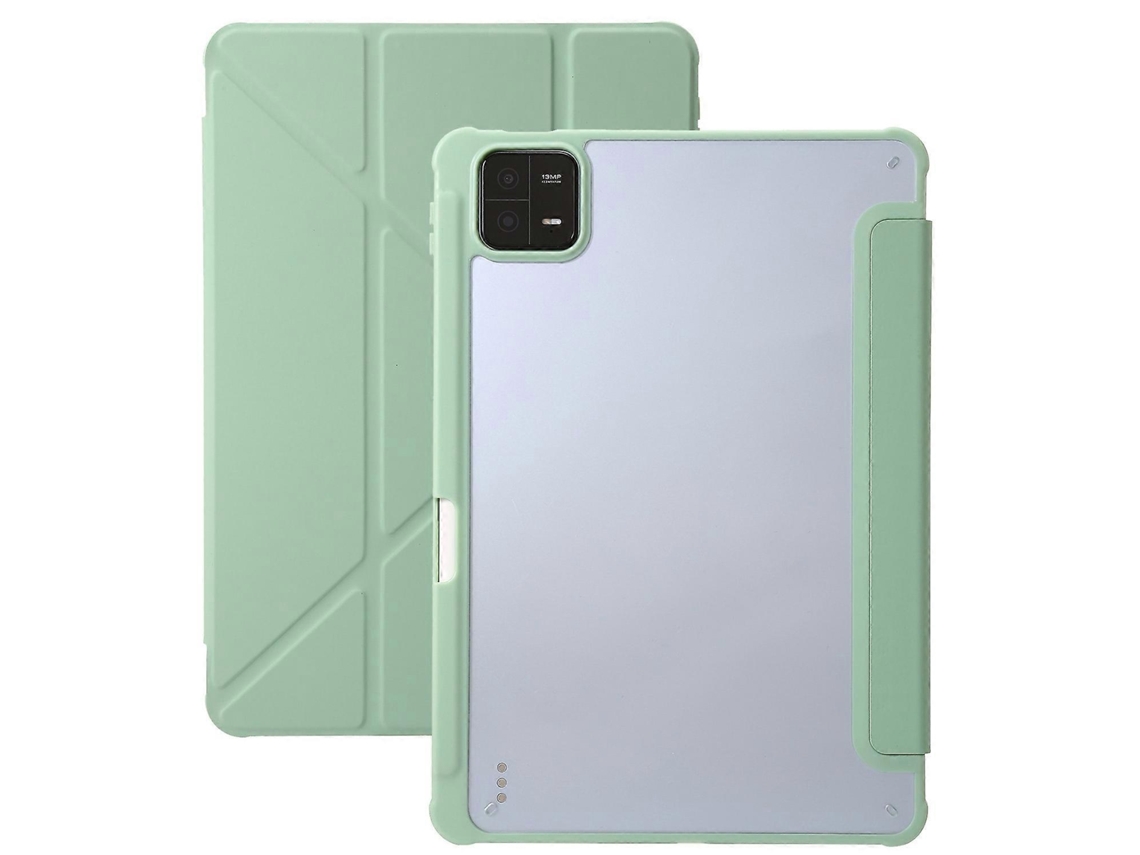 Capa para tablet de couro sintético transparente e acrílico Webake