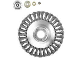 Cepillo De Roda De 8 Polegadas Com Eixo Retor Universal De 25.4mm Para Cortador De Relva E Desbrozadora