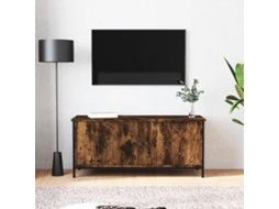 Vidaxl Móvel Tv C/ Portas 102x35x45 Cm Deriv. Madeira Carvalho Fumado