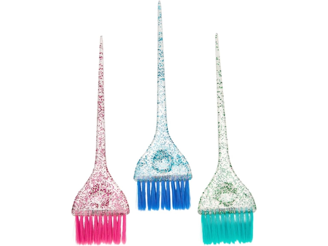 Conjunto De 3 Pincéis Transparentes Para Tintura Cabelo Homoyoyo, Acessório Para Estilizar Cabelo, Cerdas Flexíveis