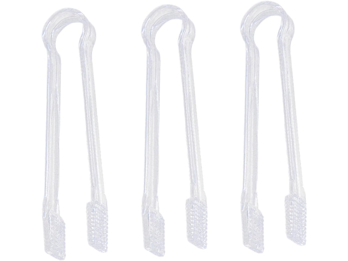 Conjunto De 12 Pinças Acrílico Transparente Galpada, Antiderrapantes, Para Servir Sorvete, Buffet, Cozinha, Churrasco E