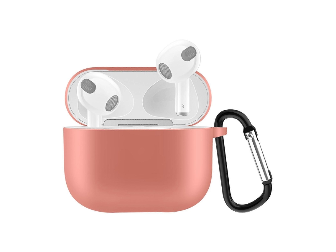Capa protetora de silicone sólido para fones de ouvido AirPods 3, com gancho GIECY (verde escuro)