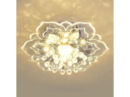 Lâmpada De Teto Led Moderna De Cristal 20cm 9w Para Corredor, Sala, Quarto (amarelo 20x8cm)